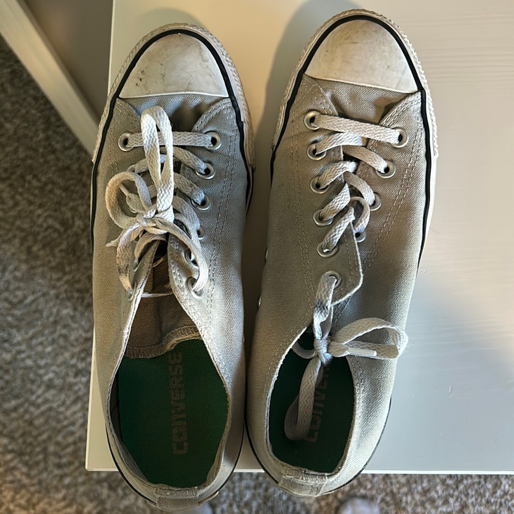 Grey Converse Low Tops